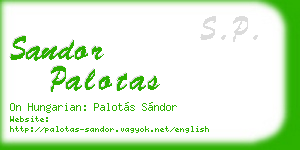 sandor palotas business card